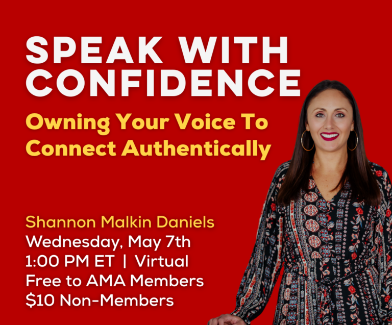 Speak with Confidence Webinar May 7, 2025